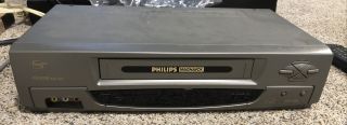 Philips Magnavox Vra633at22 Vcr Vhs Tape Player Recorder W/ Cables