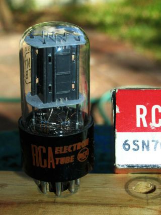 Rca 6sn7gtb 6sn7gt 6sn7 Black Plate Strong Matched Triode D Getter Nib Nos Tube