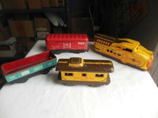 Vintage 4 Piece Marx Marline Toy Train Set,  2) Union Pacific,