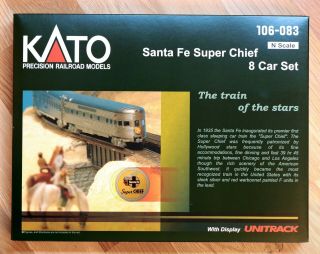 N Scale Kato 106 - 074 Atsf Santa Fe Chief 8 - Car Passenger Set