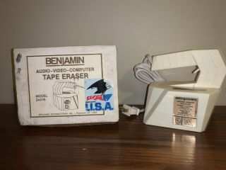 Benjamin Model 24 - 016 Audio Video Computer Cassette Tape Eraser Vintage Handheld
