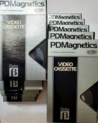 (10) Pdmagnetics Betamax L - 500 Tv Home As Blank For Recording Only