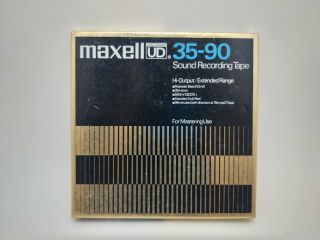 Maxell Ud Ultra Dynamic 35 - 90 Sound Recording 7 In Reel To Reel Audio Tape