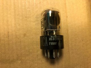 Rca 6sn7gtb Tube 1956 Black Plate Dual Side D Getter Matched Sections Tests Good