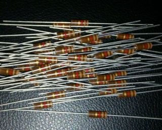 50 Nos Allen Bradley 1.  1k 1/2 Watt 5 Carbon Composition Resistors Tube Amps