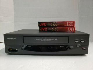 Vintage Daewood Vhs Vcr Player Dv - T5dn 4 Head High Speed Rewind System