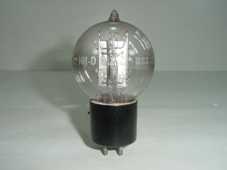 Vintage Western Electric 101 - D 101d Etched Glass Tennis Ball Amp Tube - Dead Dud