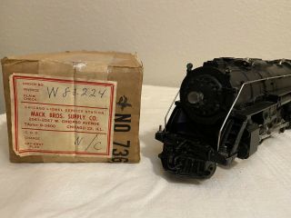 Lionel 736 Berkshire Locomotive & 2046 Tender Whistle Smoke W/box