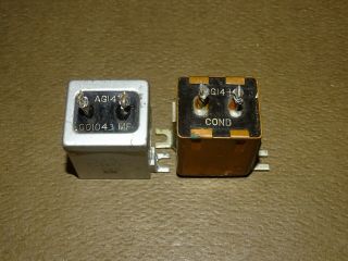 Pair,  Western Electric Type Ag14 Capacitors/condensers, .  0143 Mfd,  Good