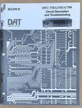 Sony Dat Circuit Description & Troubleshooting Guide - Dtc - 77es/55es