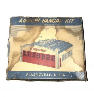 Airport Hangar Kit Ap - 1 Plasticville U.  S.  A.  Vintage 1950’s