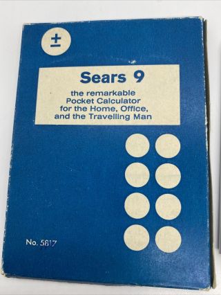 SEARS 9 Metal Pocket Calculator Addition Subtraction Vintage W Germany 2