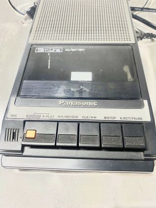 Retro Panasonic Portable Cassette Tape Recorder Player Slim Line Rq - 2734