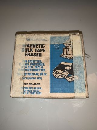Realistic Radio Shack Bulk Tape Eraser 44 - 210 Electro Magnetic &