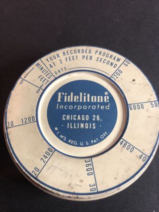 Vintage Fidelitone Recording Wire 7200 Ft Stainless Diachrome Filament For Sound 2