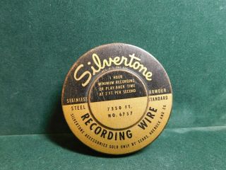 Vintage Sears & Roebuck Silvertone Recording Wire Stainless Steel 7350 Ft