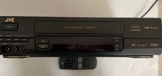 Jvc Hr - A61u Ultra Spec Drive Hi - Fi 4 - Head Vcr Vhs Player W/remote “as Is”