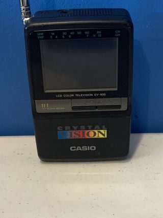 Vintage Collectible Casio Ev - 500b Pocket Lcd Color Tv