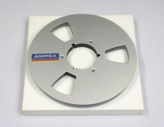 10.  5 " X 1/2 " Empty Precision Metal Reel In White Box - Ampex Branded