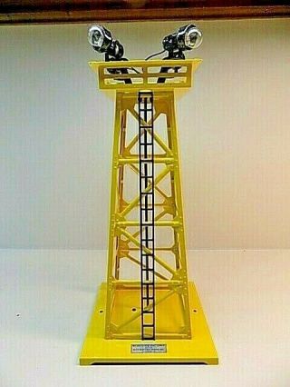 O Scale Mth Rail King 30 - 9025 Yellow Floodlight Tower Classic Lionel 395
