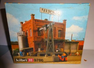 39813 Kibri Ho Kit Of A Factory With Annex 80 Assembled