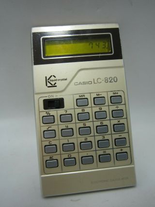 Vintage Casio Lc - 820 Electronic Calculator Made In Japan