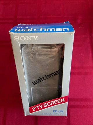 Vintage Sony Watchman Fd - 2a Black And White Tv