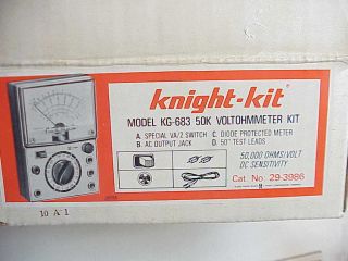 VERY Vintage Knight Kit / Allied Radio Shack Volt Ohm Electric Meter Kit 3