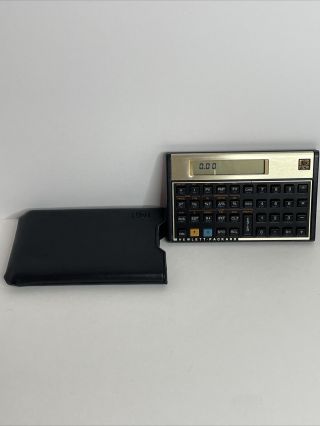 Vintage Hewlett - Packard Hp 12c Financial Calculator And With Case