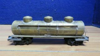 O Scale 2 Rail Brass Unpainted 3 Dome Tank Car 9 1/4 " Loose Trim 597530