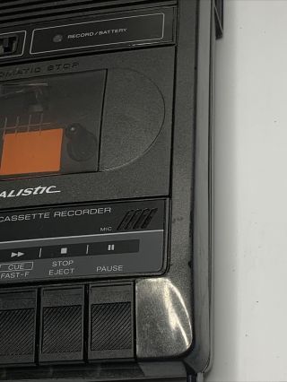 Realistic CTR - 73 Radio Shack Portable Cassette Tape Player Recorder (No Cord) 3