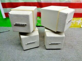 Estate Vintage Pair Bose Acoutimass Am - 5 Double Cube Speakers U Tube