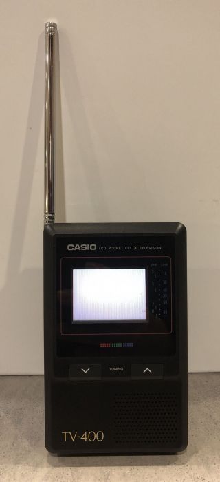 Casio Tv - 400 Lcd Pocket Color Handheld Tv Television Vhf Uhf Shape