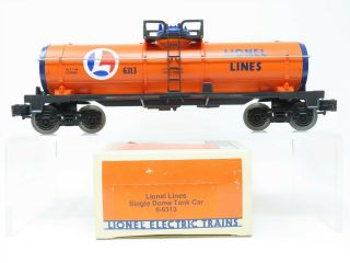 O Gauge 3 - Rail Lionel 6 - 6313 Lionel Lines Single Dome Tank Car 6313