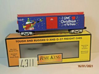 Mth Rail King 30 - 7451 I Love Toy Trains - I Love Christmas 2000 Box Car,  Ob