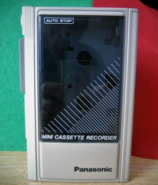 Vintage Panasonic Mini Cassette Recorder Rq - 340 Auto Stop 1 - Touch Recording Exc