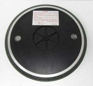 Platter For Technics Sl - 1300 Stereo Turntable Vgc