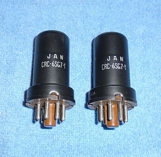 2 Nos Rca Jan Crc 6sg7y Vacuum Tubes - Rf Pentodes For Hallicrafters Radios