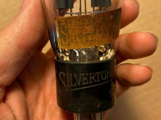 Vintage 1930s Silvertone Type 80 Rectifier Tube Tests Good Engraved Base 2