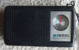 Ross Solid State Portable Am Pocket Transistor Radio - Vintage,  Collectible.
