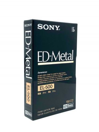 Sony El - 500 Ed - Metal Video Cassette Tape For Ed - Beta Vcrs - - Factory