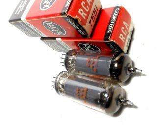 Matched Codes Pair 1966 Rca Usa Nos 7551 Power Tubes 1966 Ampeg Rocket 2 Amp