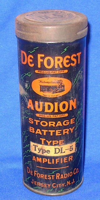 Deforest Dl - 5 Triode Tube Tin Can For Display