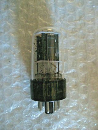 1 X Nos 6sn7 Rca Staggered Black Plate Twin Triodes 539c Matched Sections