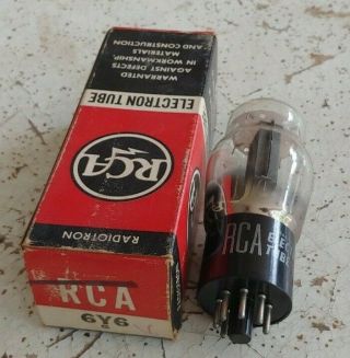 Vintage Nos/nib Rca 6y6g Vacuum Tube Tests 100 Strong Tube
