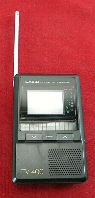 Casio Lcd Pocket Color Handheld Portable Tv Television Vhf Uhf Tv - 400 (7c - 3)
