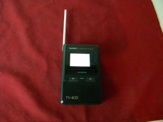 Casio LCD Pocket Color Handheld Portable TV Television VHF UHF TV - 400 (7C - 3) 2