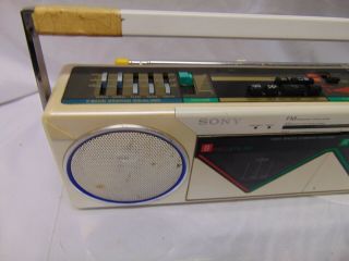 Vintage Sony Portable Boombox Stereo Dual Cassette Corder 2 bands CFS - W50 AM FM 2