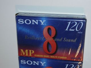 2 SONY MP CAMCORDER 8mm CASSETTES VIDEO 8 P6 - 120MPD USA MADE IN USA 2