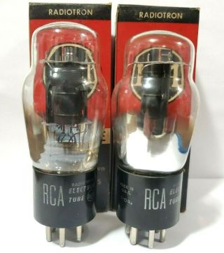 2 Matching Rca 2a5 Vacuum Tubes Nos On Tv - 7